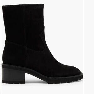 Stuart Weitzman Black Suede Heeled Boots